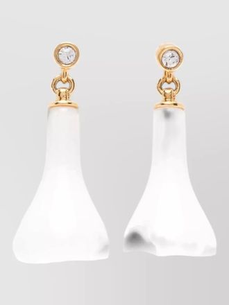 Toteme jade crystal drop earrings gold tone