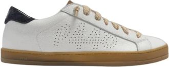 P448 Witte sneakers met karamelzool - Heren - Sneakers - Wit - 44 EU - Schoenen