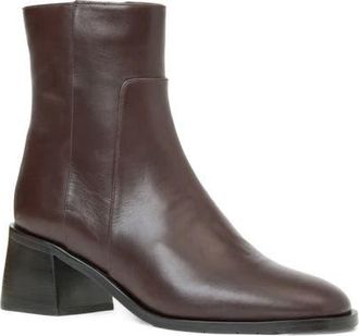Aquatalia Tulli Leather Bootie in Moka Leather at Nordstrom, Size 10.5