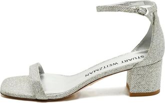 Stuart Weitzman Sandali Nearlynude con glitter - Argento