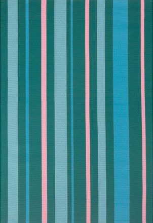 Nazar Rugs Alfombra para interior/exterior de rayas verde 120x180 cm