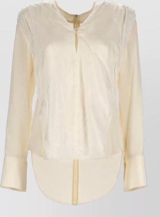 Victoria Beckham long sleeve top buttoned cuffs design