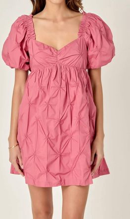 English Factory Texted Babydoll Mini Dress In Pink