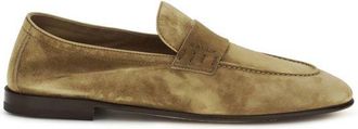 Bally Beige Calf Leather Bos Taurus Slip-On Mens Loafers
