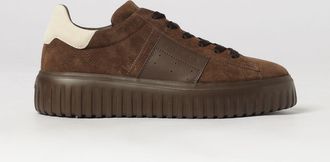 Hogan Sneakers H-Stripes bicolore in pelle e camoscio con logo impresso