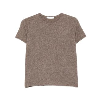 Co Tops, Dames, Bruin, XS, Fijngebreid T-shirt