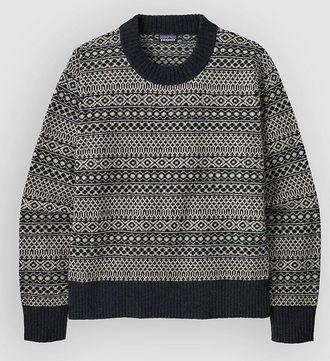 Patagonia Recycled Wool-Blend Crewneck Cardigan blu