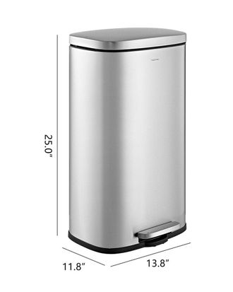 Happimess Chrome Curtis 8Gal Step-Open Trash Can