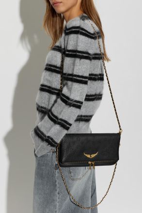 Zadig&Voltaire Leather Shoulder Bag Rock, Womens, Black
