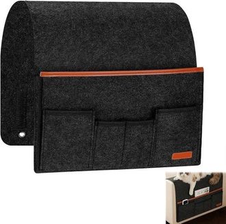 OEM Organizador Para Reposabrazos De Sof&aacute; Con 5 Bolsillos De Almacenamiento, 91 X 34,8 Cm, Gris Oscuro