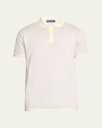 Ralph Lauren Purple Label Mens RL Pique Polo Shirt