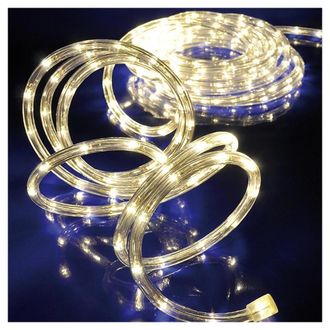 Trade Shop Trade Shop - Led Tub Luminoso Para External Bianco Caldo 10 Metri Con Controler Giochi Luce