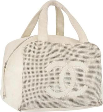Chanel Pre-owned Vintage Hand Bag - Dames - Vintage Handtas - Beige - ONE Size - Leer - Vintage