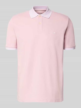 Fynch-Hatton Fynch-Hatton Modern Fit Poloshirt mit Stitching in Hellrosa, Gr&ouml;&szlig;e 3XL