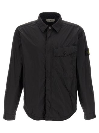 Stone Island Black Logo Shirt Jacket