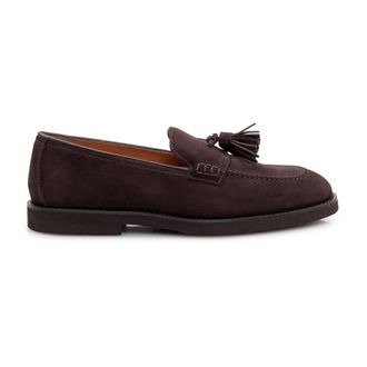 Doucal's Loafers, male, Brown, Size: 11 1/2 US Tassel Suede Loafers