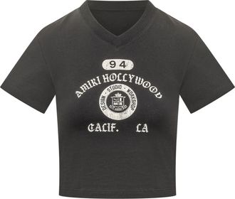 Amiri Black Graphic V Neck T-Shirt