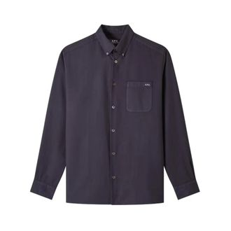 A.P.C. A.p.c., Heren, Overhemden, Blauw, Maat: XL Katoen