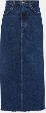 A Gold E Hilla denim maxi skirt