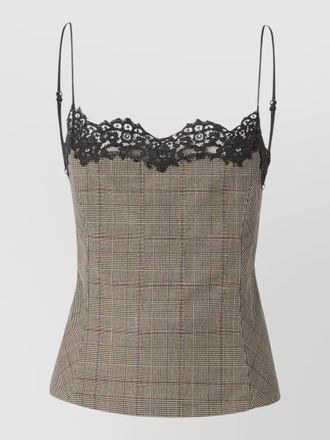 Pinko checked sleeveless top