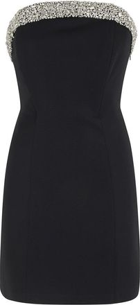 Amen Strapless Mini Dress In Black Crepe