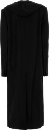 Y / Project Womens Y Project Hood Coat Black Cotton