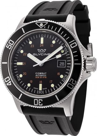 Glycine GL0433 Mens Combat Watch - Silver - One Size