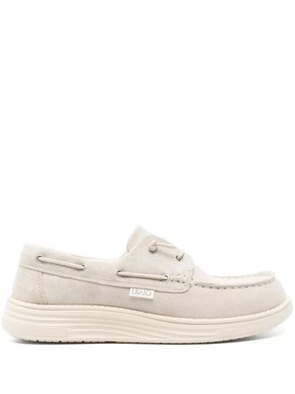 Liu Jo suede boat shoes - men - Fabric/Rubber/Calf Suede/Polyurethane - 41 - Neutrals