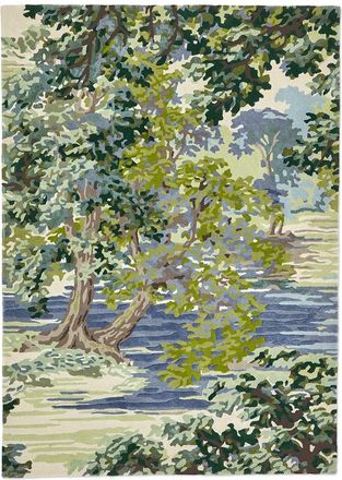 Sanderson Designer Teppich Ancient Caopy Fawn/Olive - handgetuftet, aus 100% reiner Schurwolle