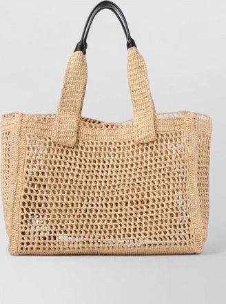 Chlo&eacute; summer banana raffia tote bag