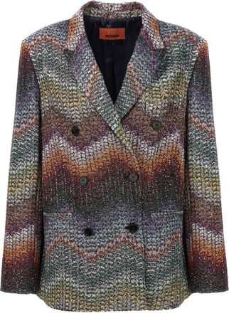 Missoni Blazer aus Viskose mit Lam&eacute; und Pailletten
