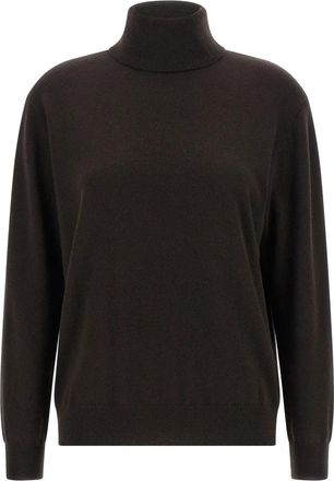 Brunello Cucinelli Cashmere coltrui met Monili - Dames - Cashmere truien - Bruin - XS - Kasjmier - Truien & Vesten