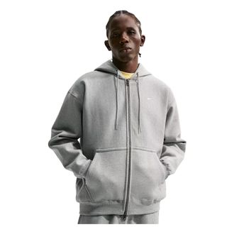 Nike Solo Swoosh Hoodie met volledige rits - Heren - Sport - Grijs - Maat: XL Katoen