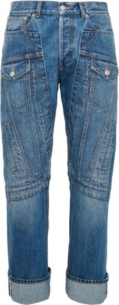 Alexander McQueen Jeans dritti a vita media - Blu