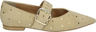 Copenhagen Shoes Schoenen, Dames, Beige, 38 EU, Suède, Beige Suède Ballerina Schoenen