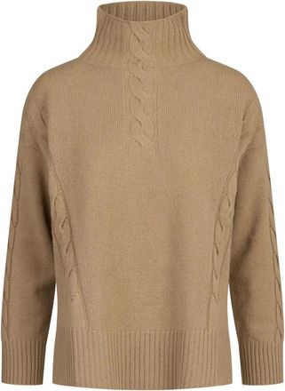 KANGRA Lupetto Turtleneck - Dames - Coltruien - Bruin - L - Wol - Truien & Vesten