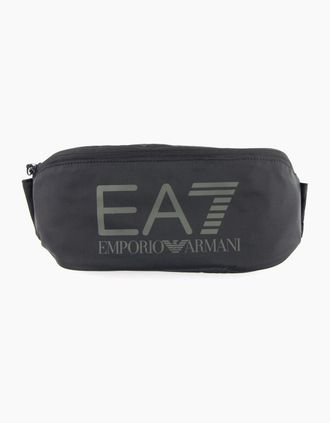 Emporio Armani Mens EA7 Logo Belt Bag Black/Stone Grey - Size: OS