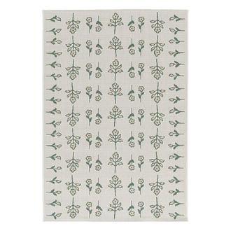 AFK Living Alfombra con flores para interior y exterior 160 x 213 cm