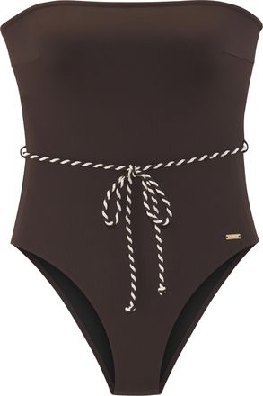 Copenhagen Badeanzug COPENHAGEN STUDIOS Emma, Damen, Gr. 38, Cup A/B, braun (chocolate), Recycling-Polyamid, Badeanz&uuml;ge Badeanzug, Tr&auml;gerlos