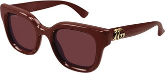 Gucci Cat-eye Zonnebril - Dames - Zonnebrillen - Rood - 49 MM - Accessoires