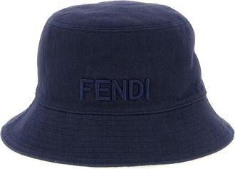 Fendi Blue Reversible denim bucket hat