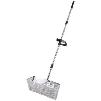 OEM Rastrillo Antipulgas De 40 Cm, Pala De Arena De Acero Inoxidable Para Playa Con Gran Cesta Trapezoidal, Mango Largo Extra&iacute;ble Para Peinar La Playa, Ta