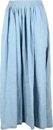Forte_Forte Long Denim Skirt Linen - Denim