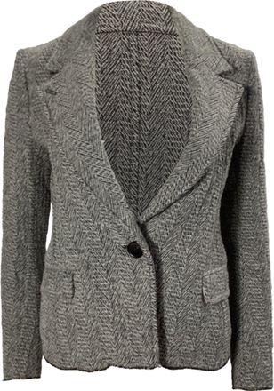 Isabel Marant Etoile Herringbone Blazer in Grey Polyester