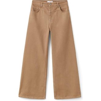 Mango Wide Leg Jeans in Caramel at Nordstrom Rack, Size 6