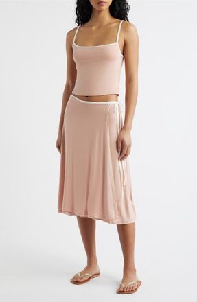 Free People Opal Tank & Skirt Set in Peach Light Combo at Nordstrom, Size X-Small