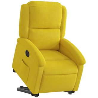 vidaXL Vidaxl - Sill&oacute;n El&eacute;ctrico Reclinable Elevable De Terciopelo Amarillo