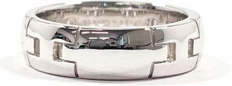 Herm&egrave;s Silver White Gold (18K) Band Ring (Pre-Owned)