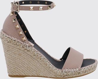 Valentino Garavani Sandali con zeppa Rockstud in pelle martellata
