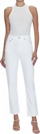 Pistola Denim Bri High Rise Slim Straight Jean In Antique White